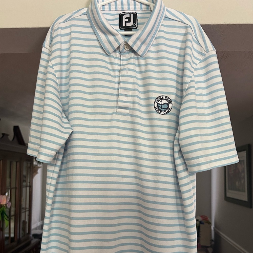 FootJoy Boys’ Blue Striped Polo Shirt